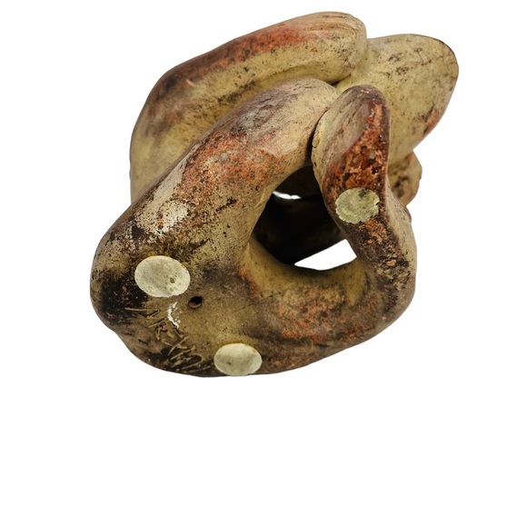 Vintage Mexico Clay Pottery Sculpture Figure Aztec Mayan Inca 8” - Picture 7 of 9